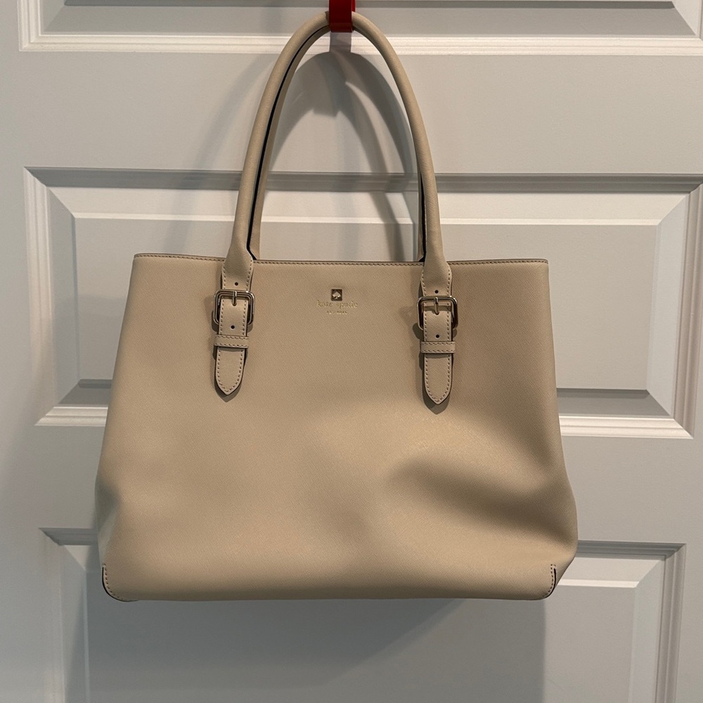 Kate Spade Beige Leather Tote